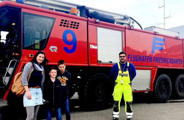 Eine Spritztour mit dem Feuerwehrfahrzeug