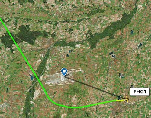 14.08.22 Flight Radar Anflug Erding