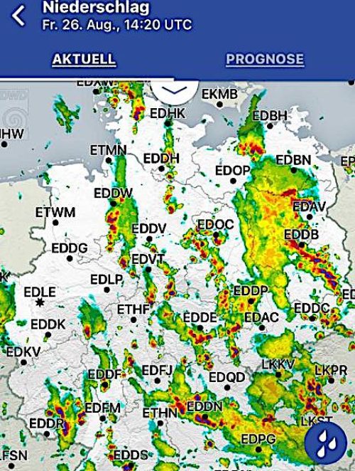 26.08.22 Schlechtes Wetter Rückflug